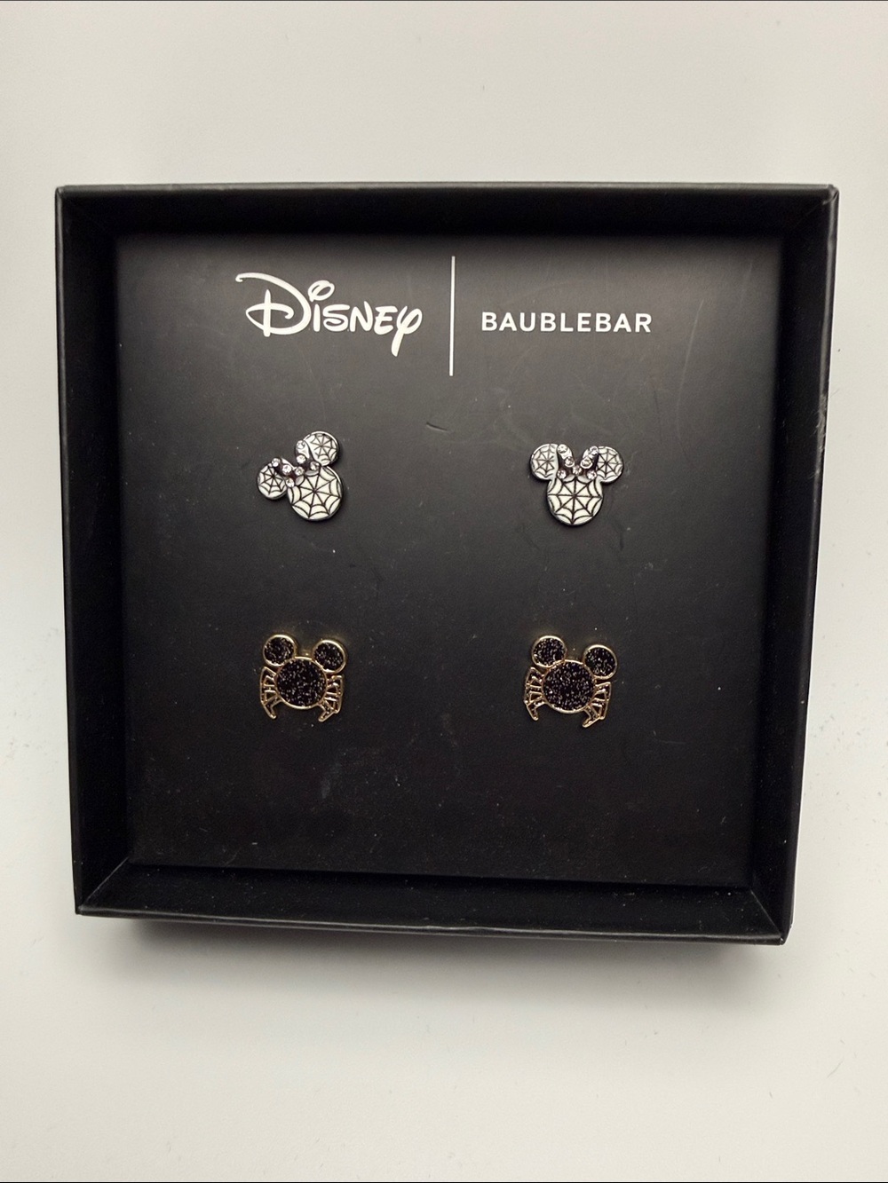 Disney x BaubleBar Mixed-Metal Mickey Stud Earring Set - Silver & Gold